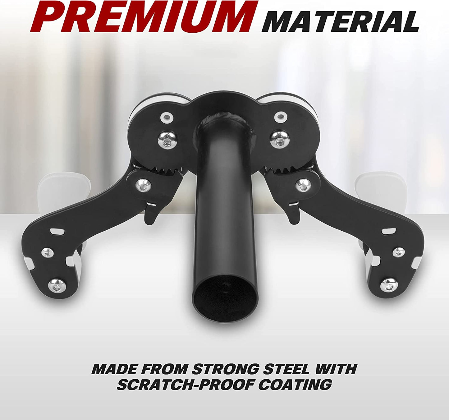 Bike Horizontal Wall Hanger - Adjustable Angle, Single Storage Mount (Black)