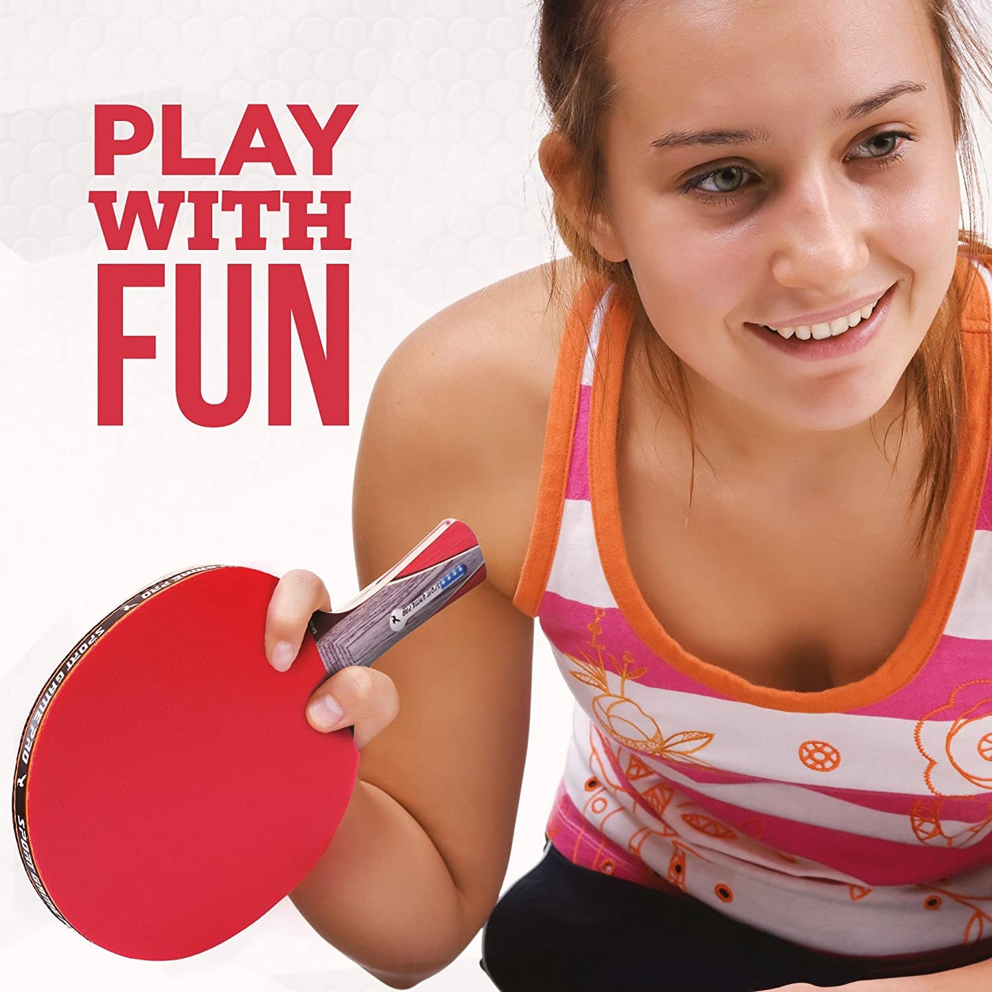 Ping Pong Paddle with Enhanced Spin and Complimentary Case