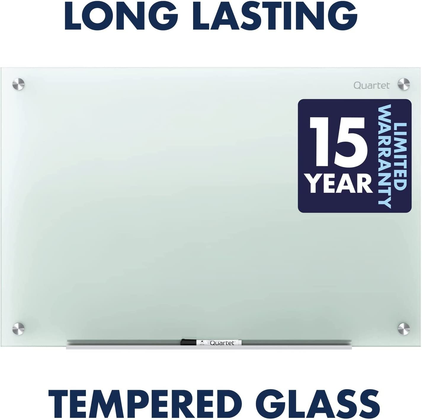 Frosted Glass Non-Magnetic Dry Erase Board with Marker, 18 X 24 Inch