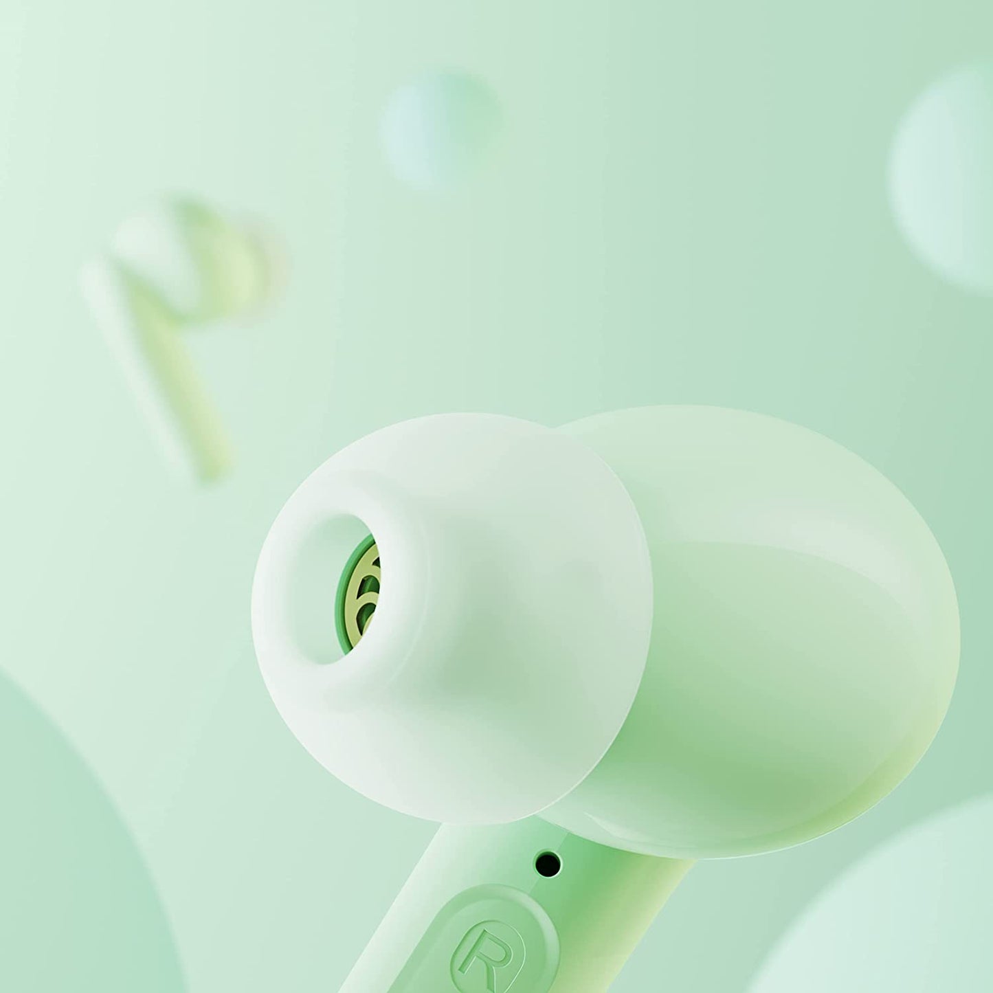 P2 Mini True Wireless Earbuds - 10mm Drivers for Big Bass, Custom EQ, Bluetooth 5.2, 32 Hours of Playtime, Fast USB-C Charging, Compact Size for Commute and Work Mint Green