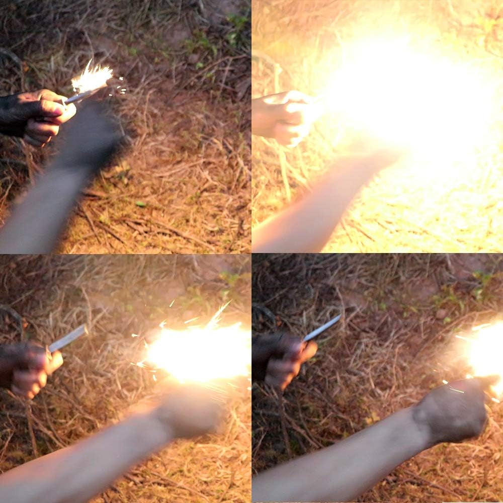 Premium Fire Starter Kit with Bushcraft Fire Steel, Magnesium Ferrocium Rod, and Essential Tools for Camping and Survival