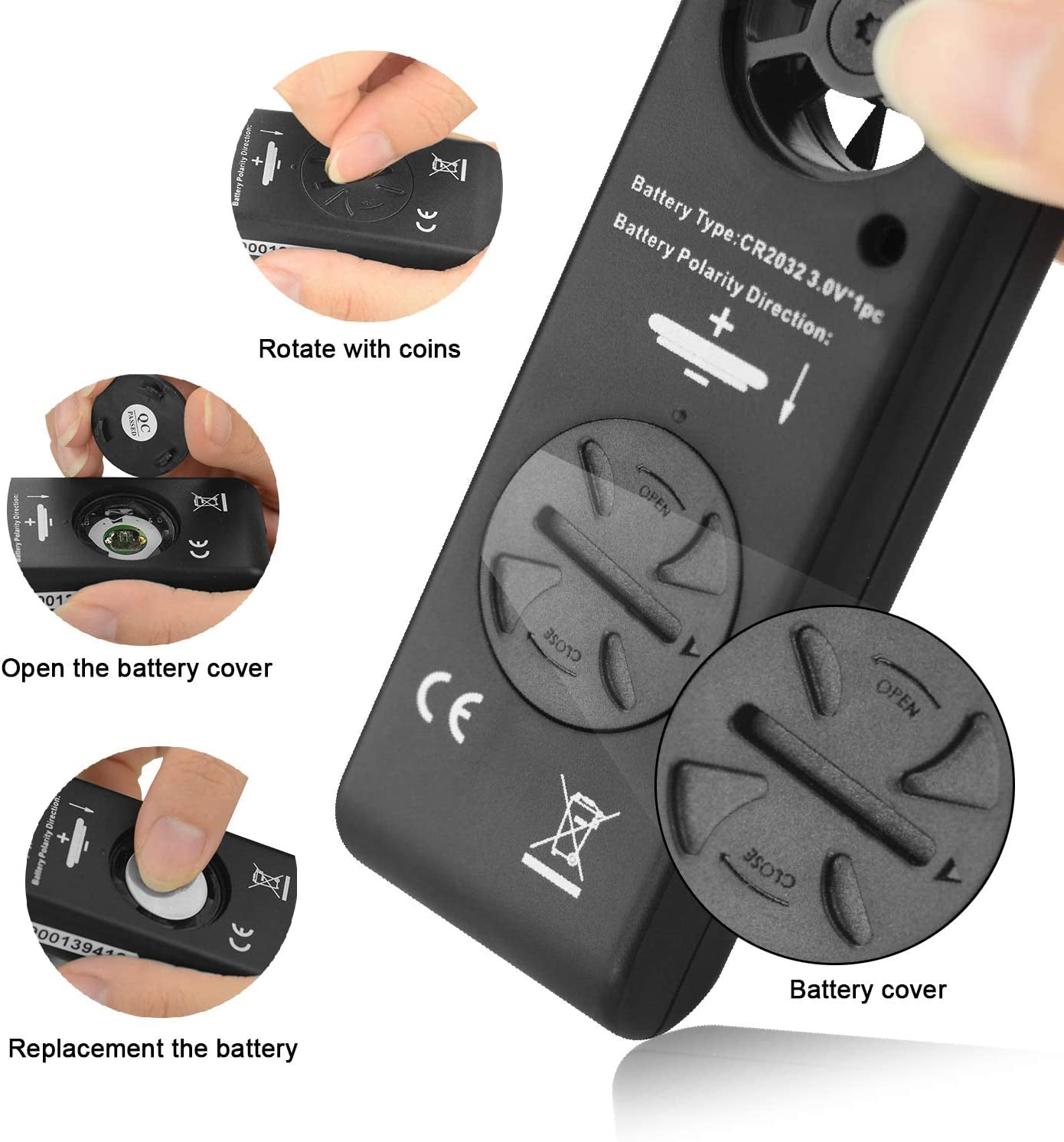High Precision Handheld Digital Anemometer for Accurate Measurement of Wind Speed, Temperature, and Max/Average/Current, Ideal for Windsurfing, Sailing, Fishing, and Outdoor Activities - Pack of 2