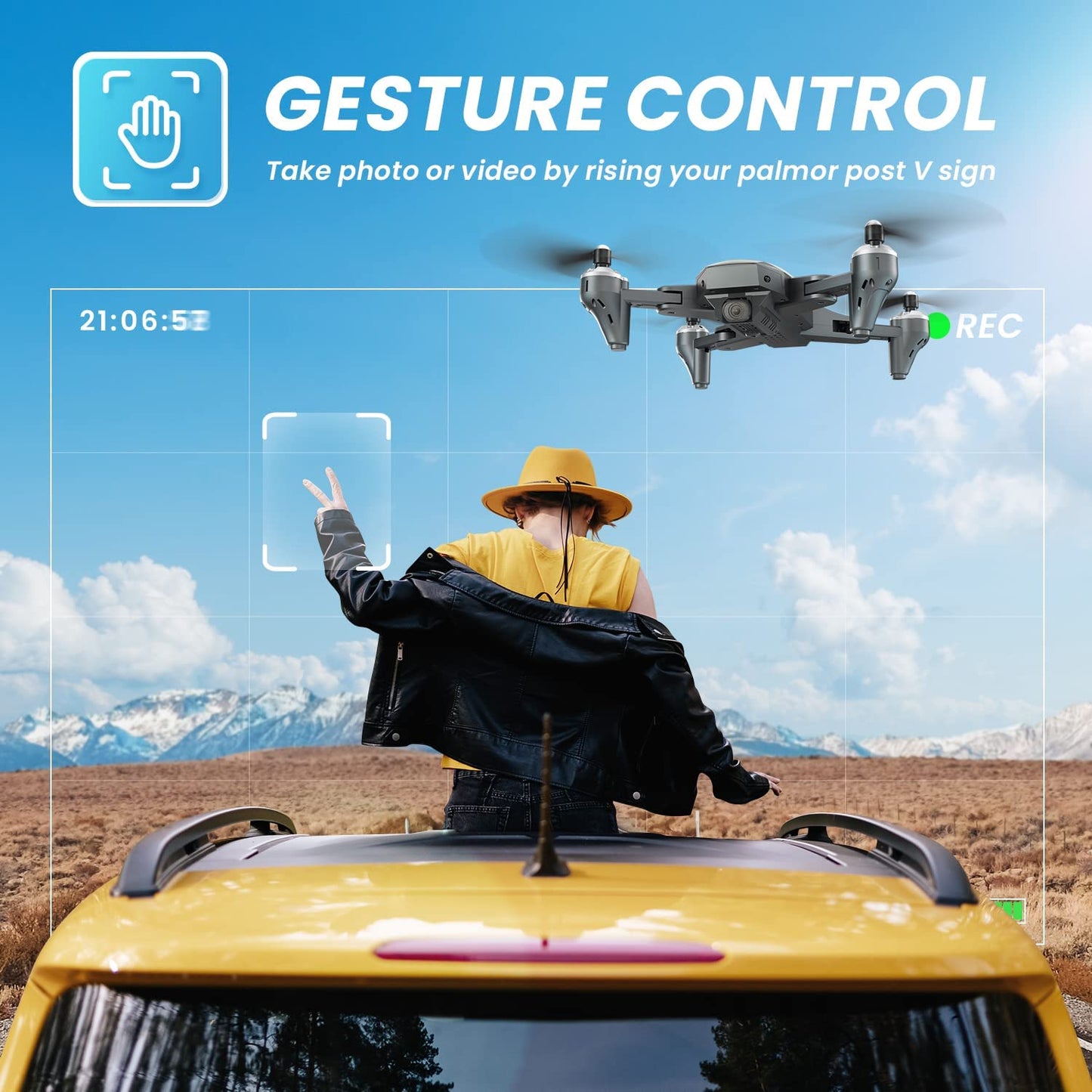 Drone with 2K HD Camera - Designed for Adults and Kids, Equipped with FPV Live Video, Gravity Control, Altitude Hold, One Key Start, Headless Mode, 3 Speeds, and Waypoints Functions; Comes with Carrying Case