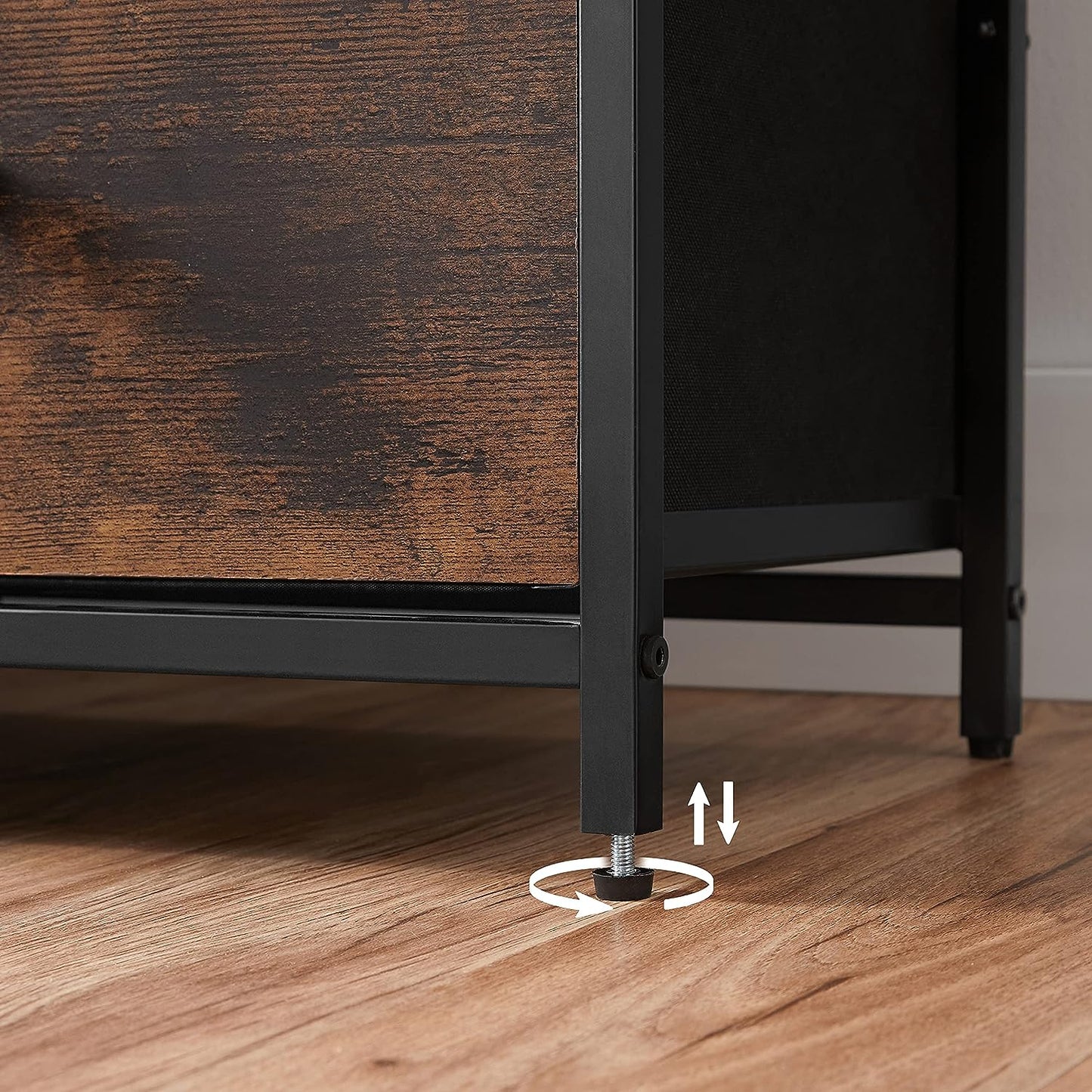 6 Drawer Dresser for Bedroom, Chest of Drawers, Brown and Black