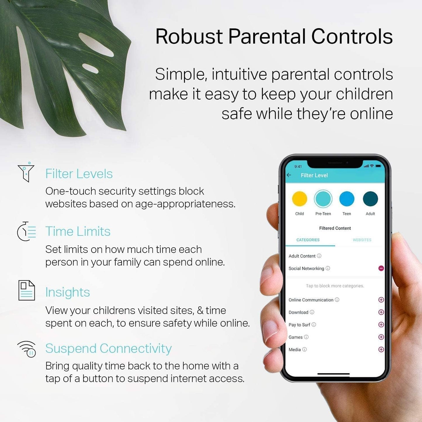 Complete Mesh WiFi System (Deco M4) - Covers up to 5,500 Sq. Ft., Replacing Wireless Internet Routers and Extenders. Equipped with Gigabit Ports, Compatible with Alexa, and available in a 3-Pack.