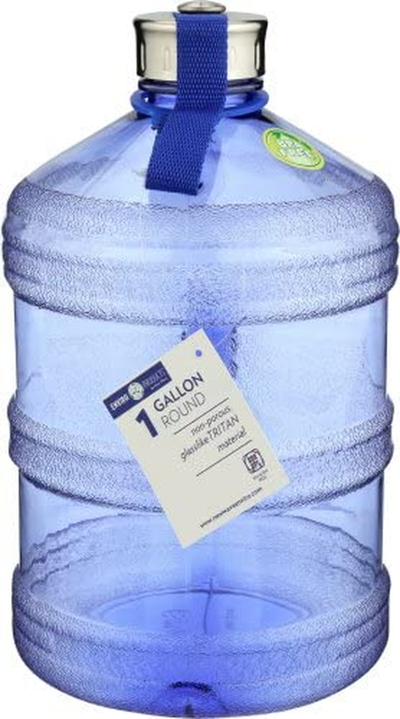 Enviro BpA Free 1 Gallon Round Water Bottle- Blue