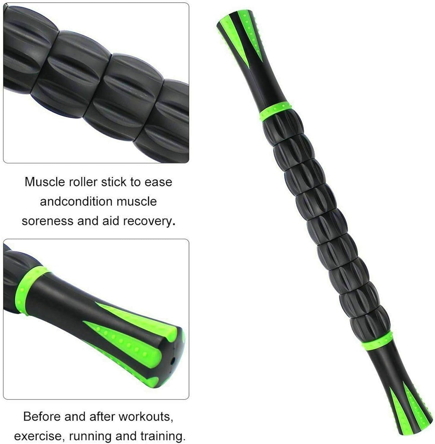 Muscle Roller Stick - Therapeutic Massage Tool for Alleviating Myofascial Trigger Points, Minimizing Muscle Soreness, Easing Cramps, and Relieving Muscle Discomfort