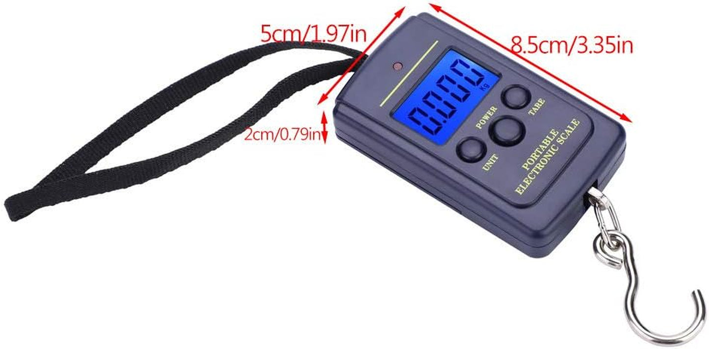 Portable Electric Digital Hanging Scale with Backlit LCD Display and Hook Tool for Fishing, Luggage, Home, and Outdoor Use – Wh A01L, Featuring Fish Scale Design.