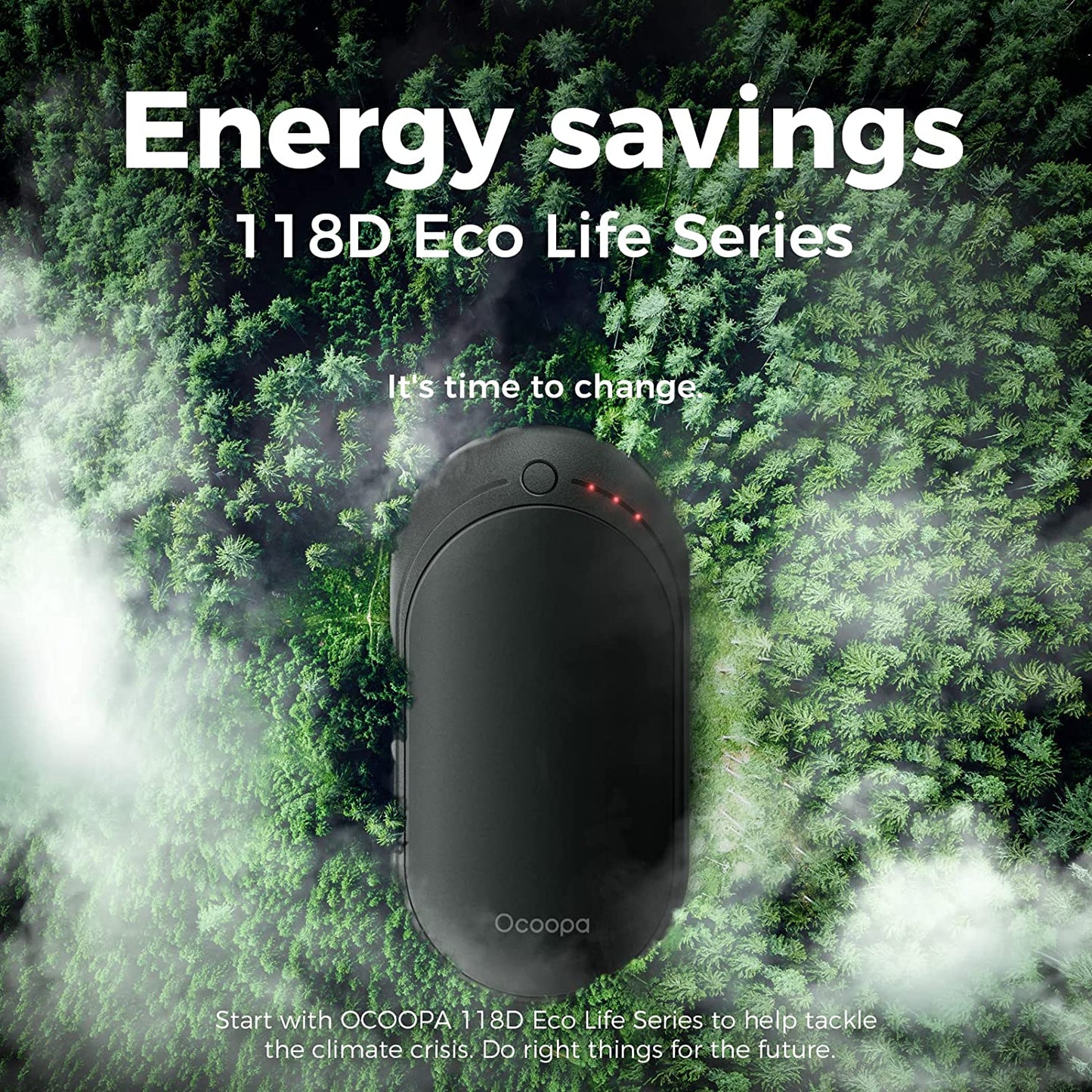 Rechargeable Hand Warmers - 5200mAh, Single/Double Side Heating, Energy-Efficient, Electric Reusable Portable USB Heater - Ideal Tech Gift for Outdoor Activities, Hunting, Golf, Camping, Heat Therapy, 1 Pack