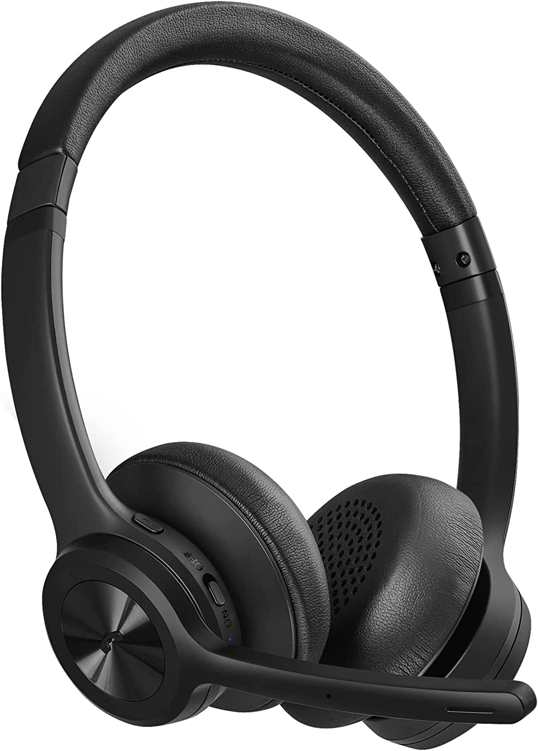 Wireless Headset V5.2 Bluetooth Headphones with Noise Cancelling Microphone, On-Ear Wireless Headset for Cell Phones, Laptop, Computer