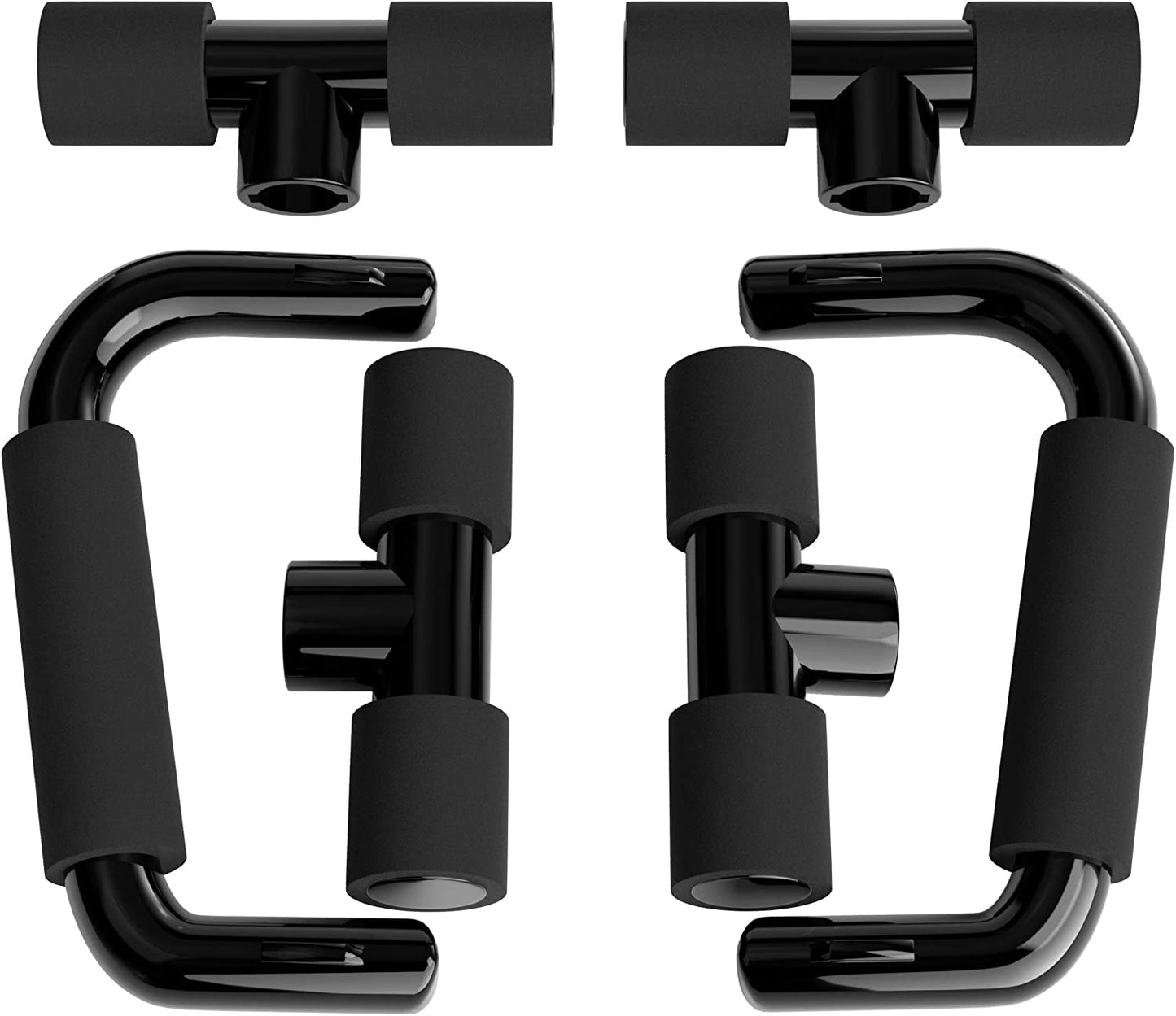 Push Up Bars - Gym Exercise Equipment for Fitness - 1 Pair of Pushup Handles with Cushioned Foam Grip and Non-Slip Sturdy Structure - Suitable for Men & Women