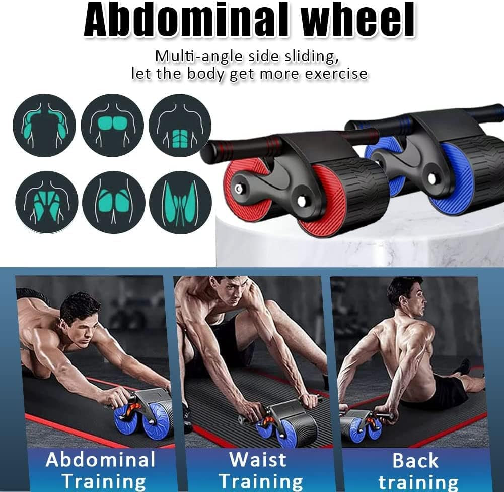 New Springback Abdominal Wheel - An Automatic Rebound Abdominal Wheel designed for domestic use. It's a core strength training fitness equipment ideal for abs workouts and comes in a vibrant red