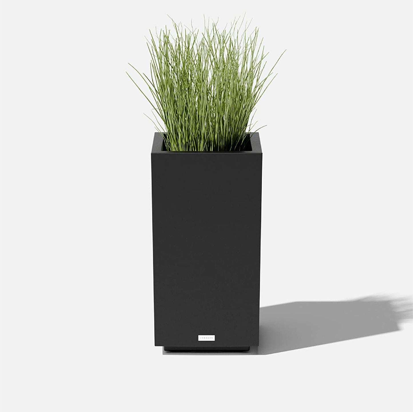Block Series Pedestal Planter - Versatile Indoor or Outdoor Tall Planter for All-Weather Use - Enhance Modern Décor with Removable Insert Bucket - Ideal for Flowers, Tall Trees, and Faux Plants
