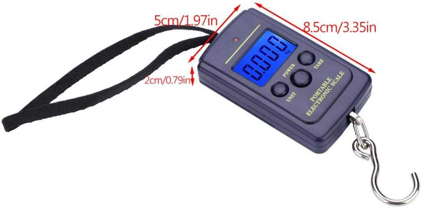 Portable Electric Digital Hanging Scale with Backlit LCD Display and Hook Tool for Fishing, Luggage, Home, and Outdoor Use – Wh A01L, Featuring Fish Scale Design.