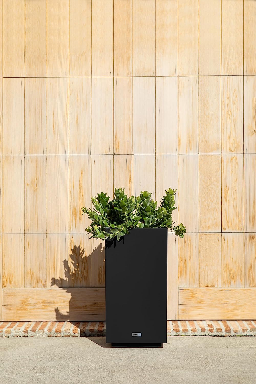 Block Series Pedestal Planter - Versatile Indoor or Outdoor Tall Planter for All-Weather Use - Enhance Modern Décor with Removable Insert Bucket - Ideal for Flowers, Tall Trees, and Faux Plants