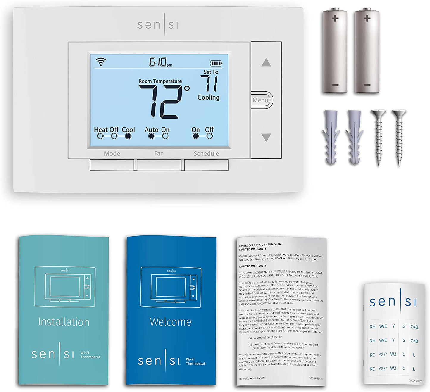 Emerson ST55: Wi-Fi Smart Thermostat for Smart Homes, DIY Installation, Works with Alexa, Energy Star Certified