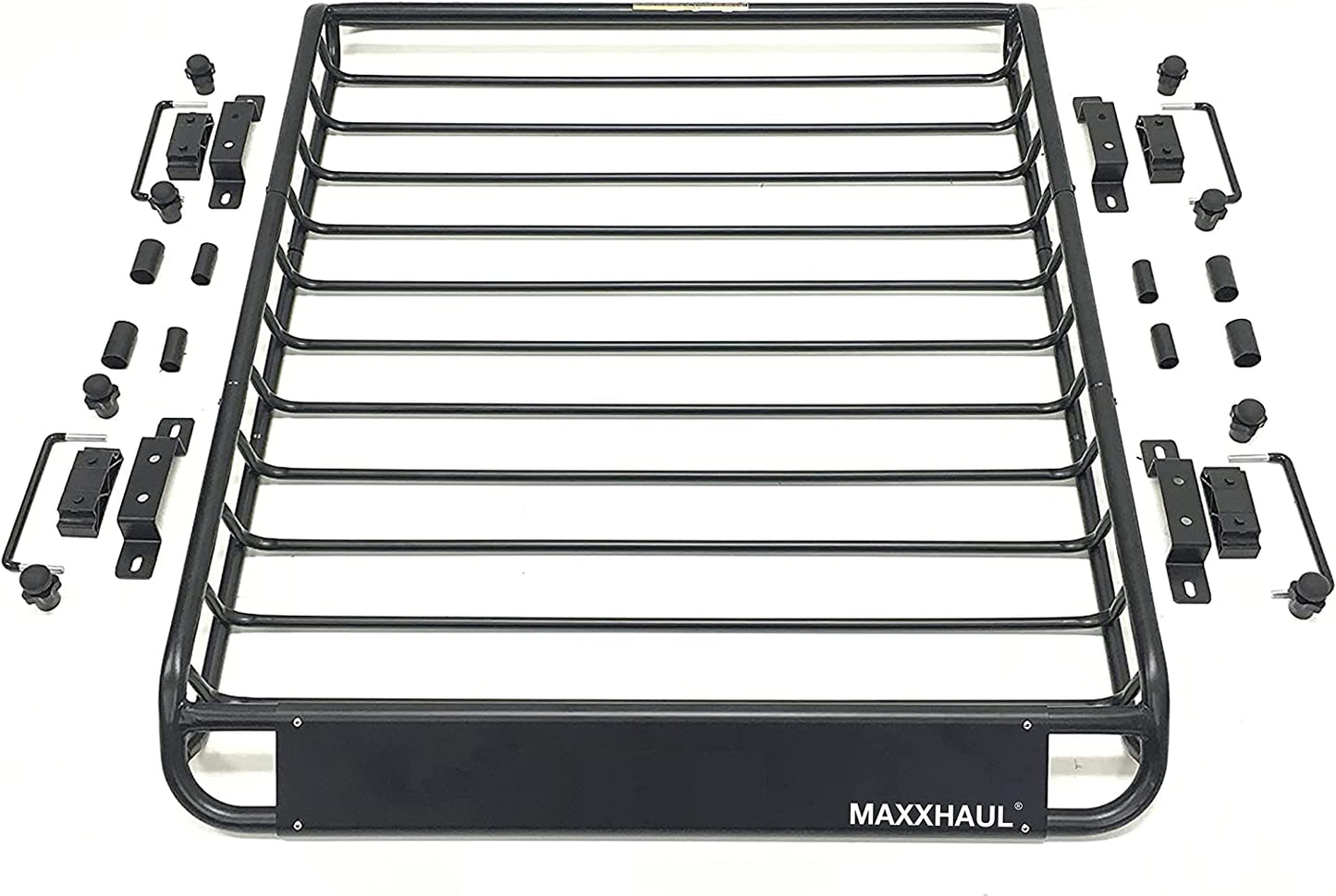 Universal Steel Roof Rack Car Top Cargo Carrier/Basket - 46" X 36" X 4-1/2" - 150 lb Capacity, Black