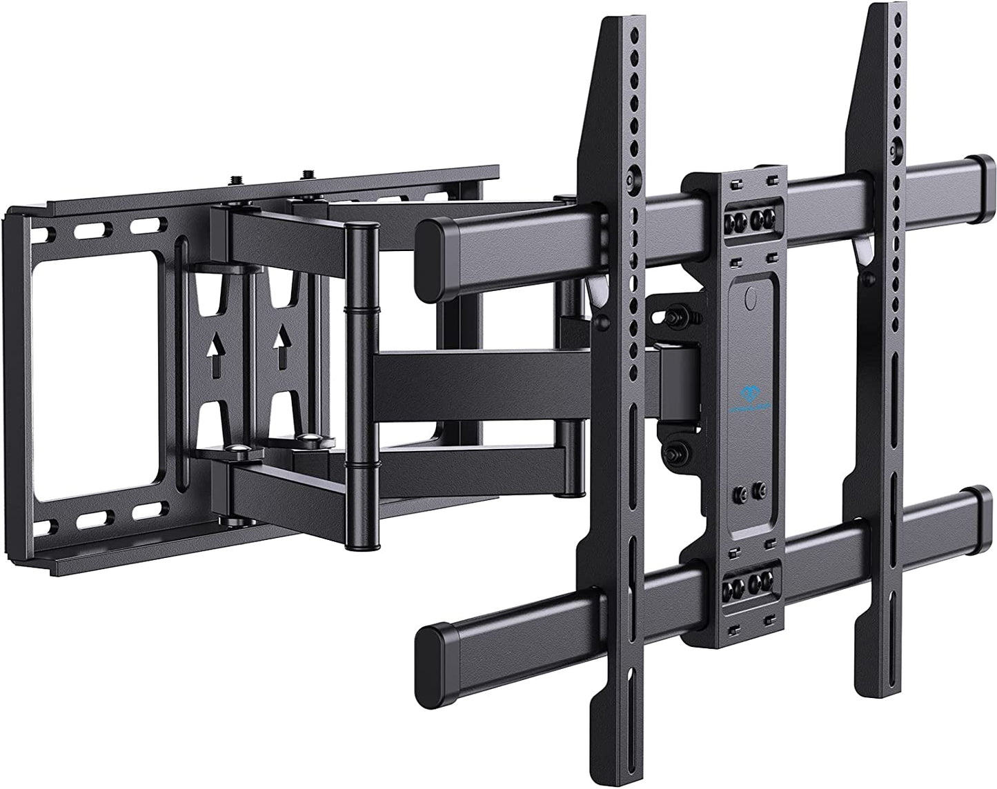 Adjustable TV Wall Mount for Flat Screen TVs, Sized 37-82 Inches and weighing up to 132 lbs, with Max VESA 600x400mm. This TV Mount Wall Bracket offers Dual Articulating Arms, Tilt, Swivel, Extension, and is compatible with 8", 12", and 16" Wood Studs.