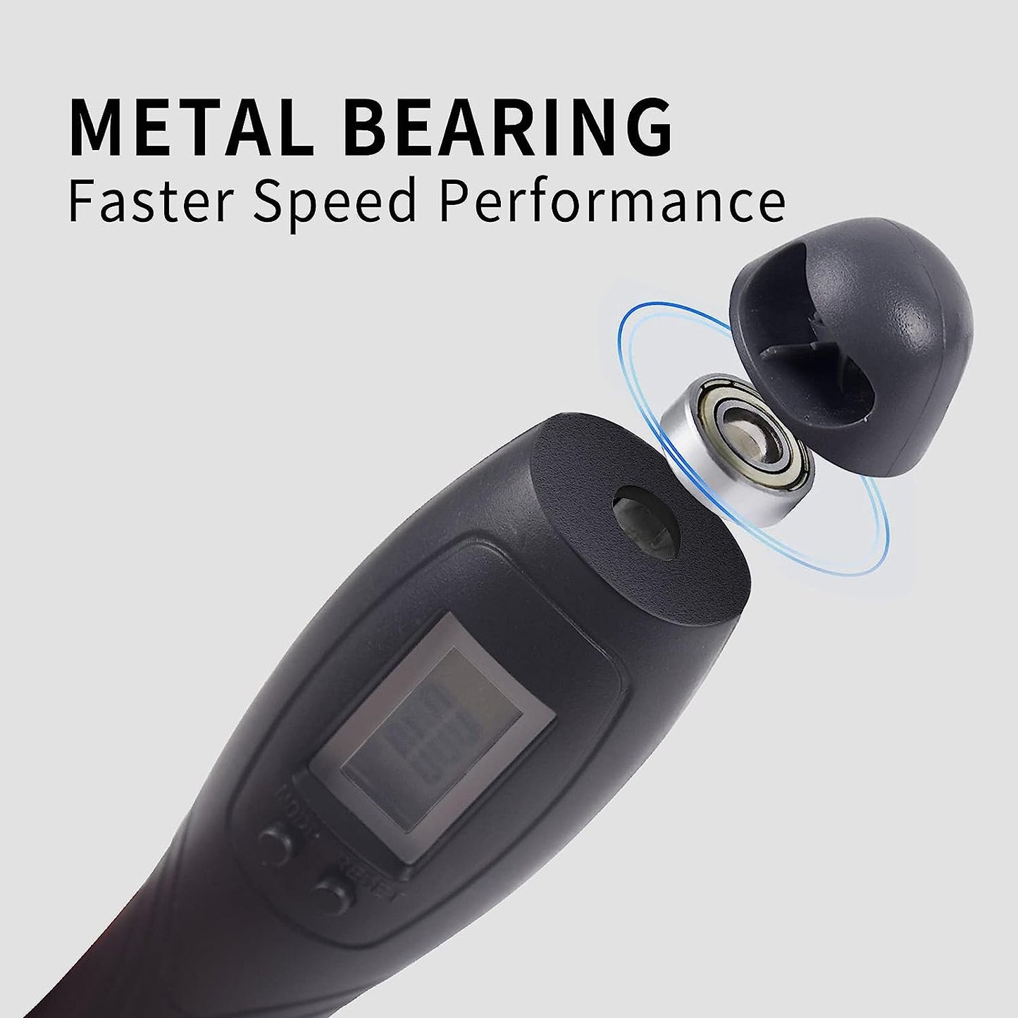 Digital Adjustable Cordless Jump Rope: Dual Mode for Training Fitness, High Speed Skipping Rope for Narrow Spaces, Tangle-Free and Safe for You and Children.