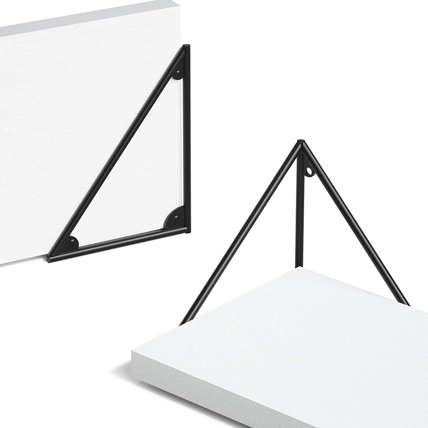 Set of 3 Floating Shelves - Wall Mounted - Rustic Design - Suitable for Bedroom, Bathroom, Living Room, and Kitchen - Color: White - Offers Stylish Wall Storage.