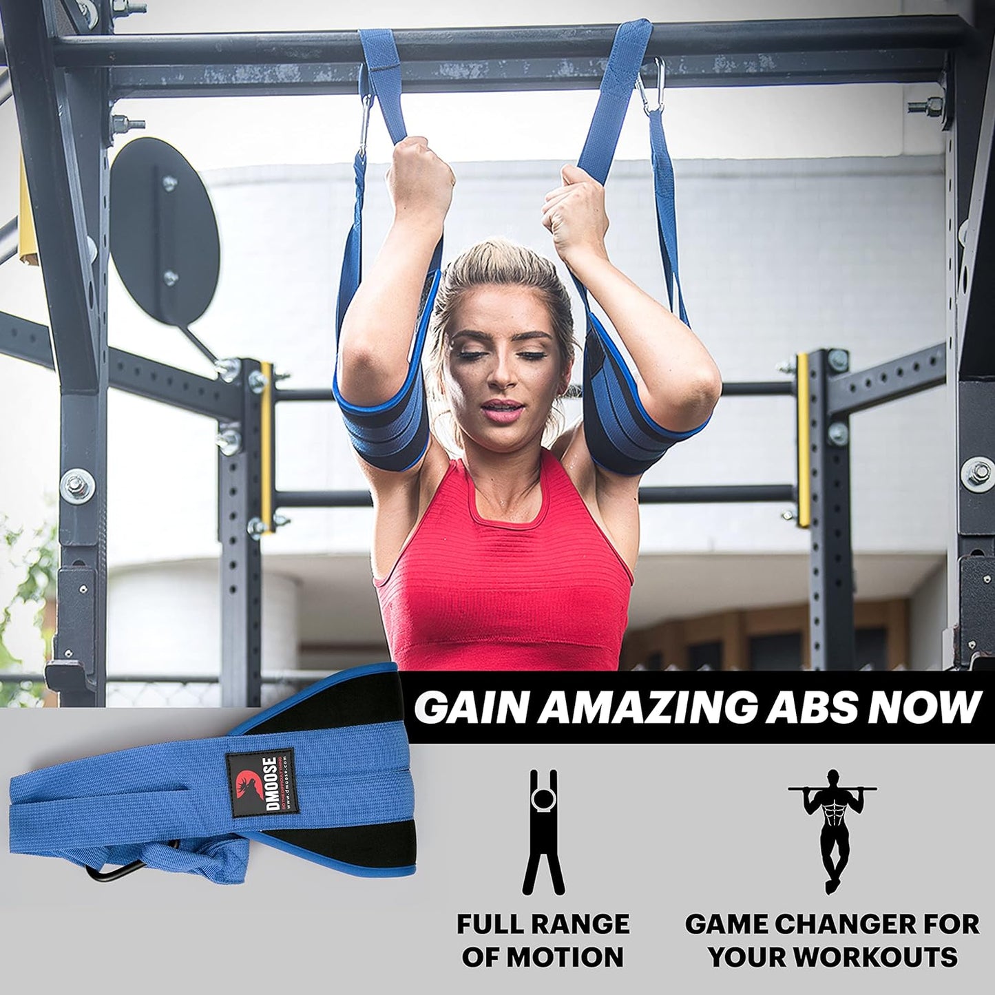 Fitness Hanging Ab Straps for Abdominal Muscle Building and Core Strength Training - Padded Pull Up Straps for Effective Ab Workouts, Arm Support Gym Equipment for Men and Women