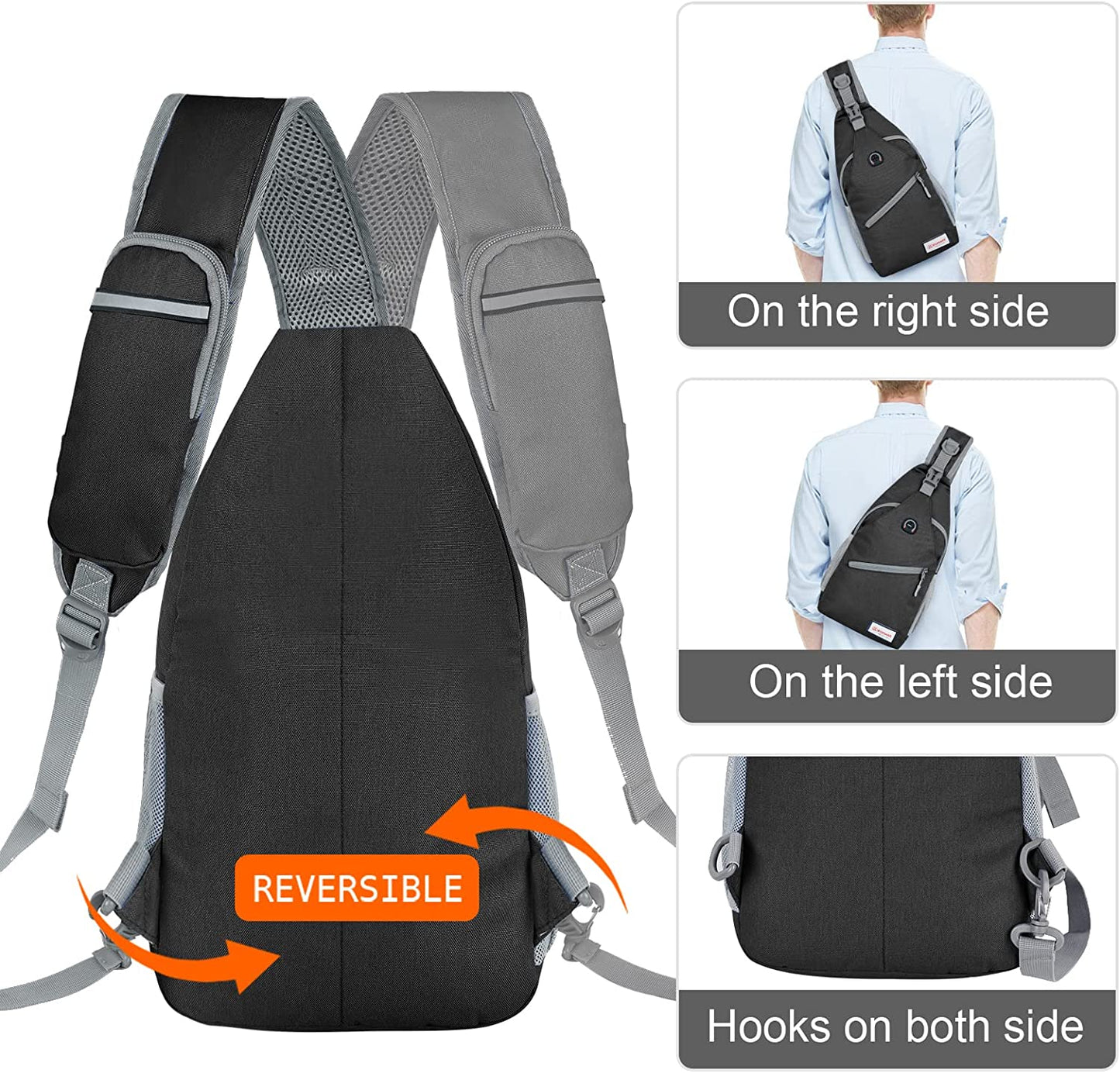 Crossbody Sling Backpack – A Versatile Shoulder Chest Bag for Both Women and Men. Ideal for Travel, Hiking, and Daypack Adventures