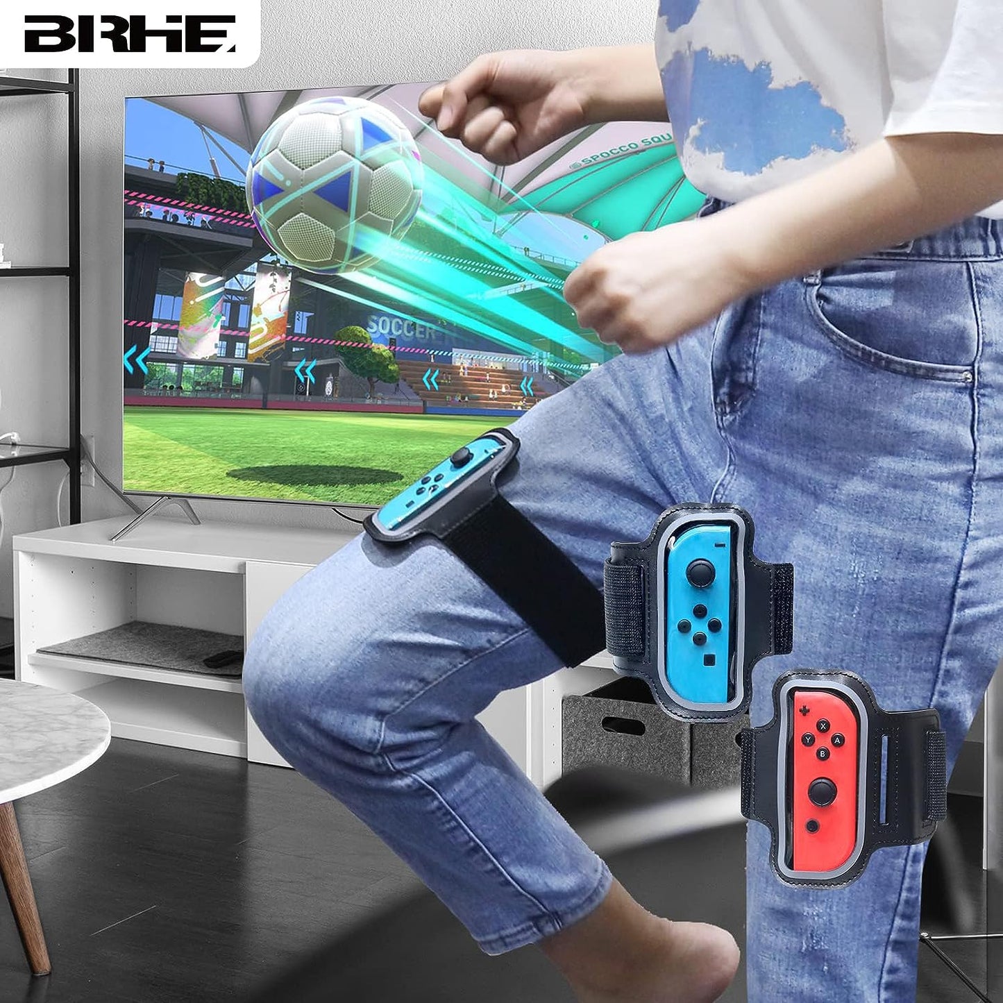 Nintendo Switch Sports Accessories Bundle - 12-in-1 Family Kit for Nintendo Switch Sports Games, Includes Tennis Rackets, Sword Grips, Golf Clubs, Wrist Dance Bands, Leg Strap, Joy-Con Wrist Band, Comfort Grip Case, and Carrying Case.