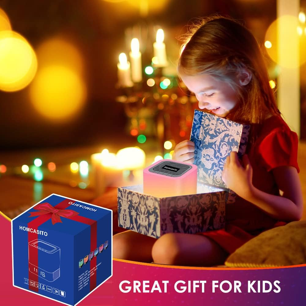 Dimmable Colorful Table Lamp with Touch Control, Night Light Bluetooth Speaker for Teenagers, Bedrooms, Gaming Rooms, Living Rooms, and Camping