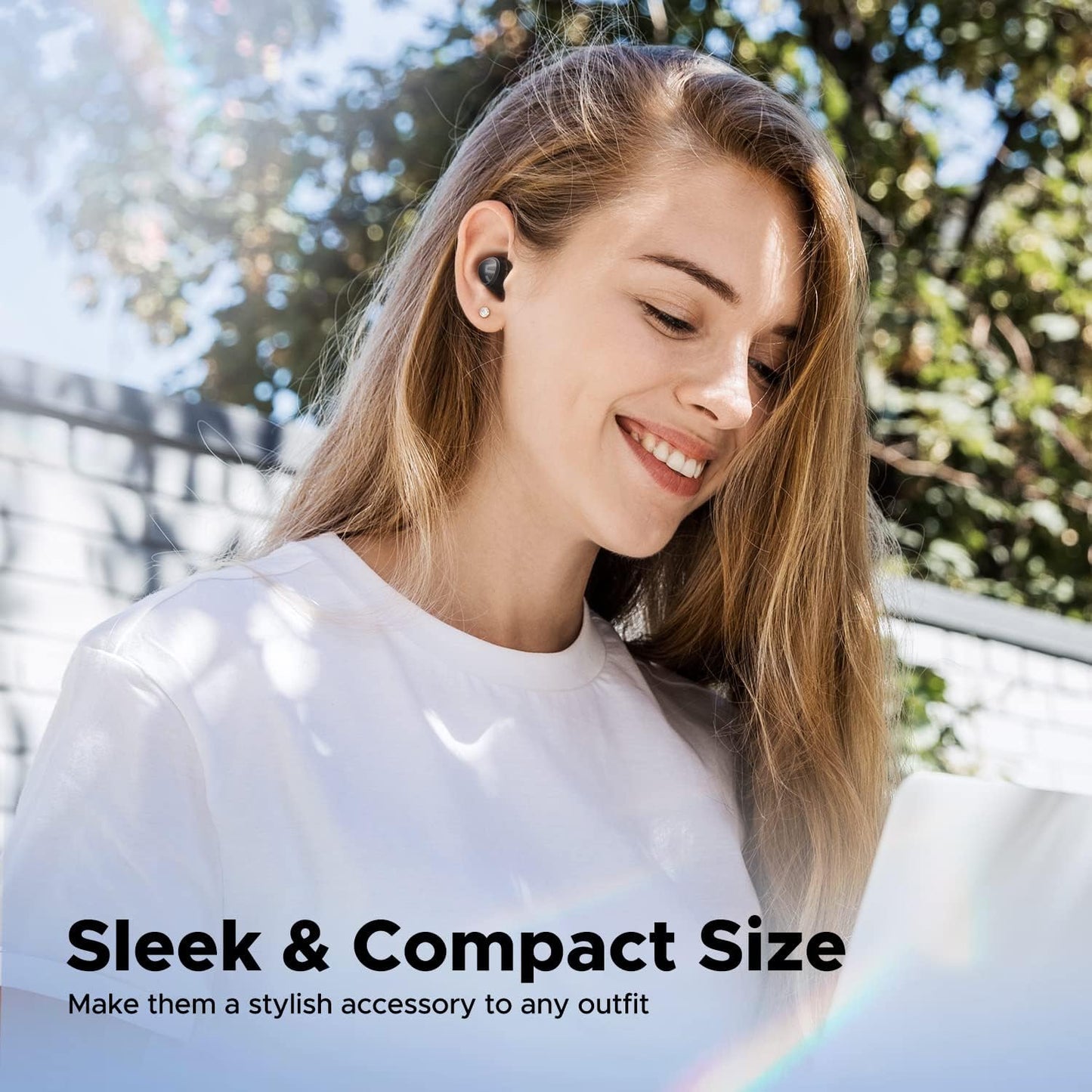 Mini HS Bluetooth 5.3 Wireless Earbuds - True In-Ear Wireless Earphones with Hi-Res Sound, AI-Enhanced Calls, Multipoint Connectivity, Customizable EQ via App, Gaming Mode, and 36-Hour Playtime (Black)