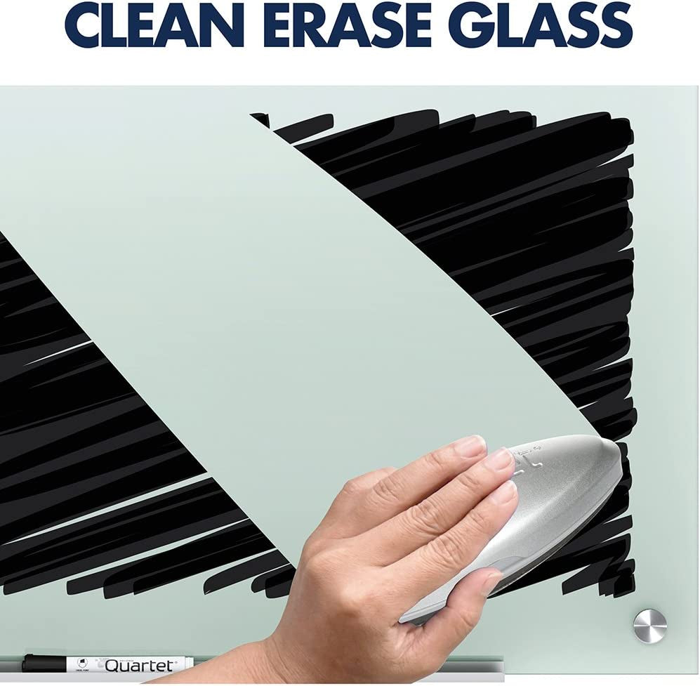 Frosted Glass Non-Magnetic Dry Erase Board with Marker, 18 X 24 Inch