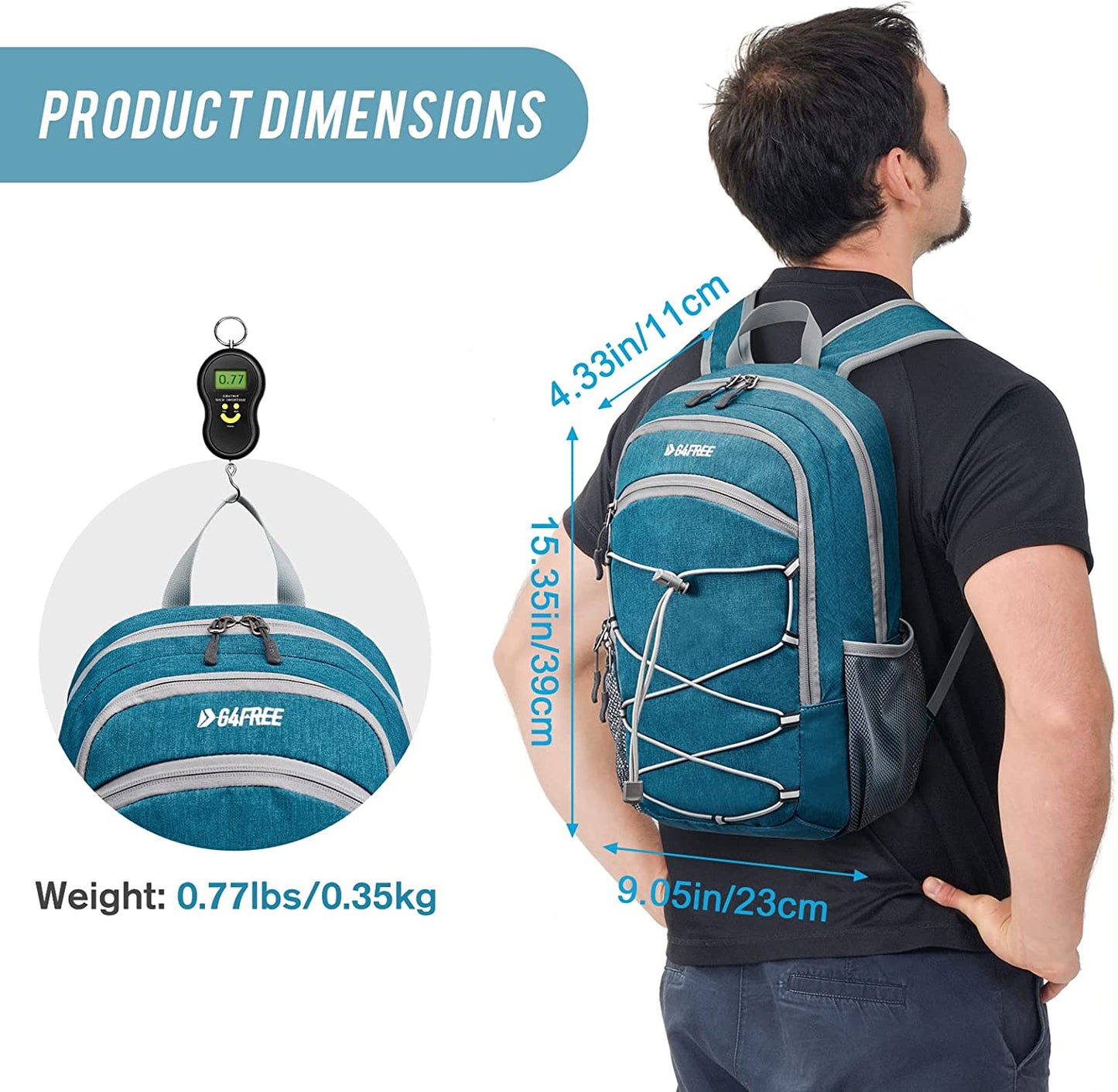 Compact 12L Daypack for Hiking and Outdoor Activities, Suitable for Men and Women