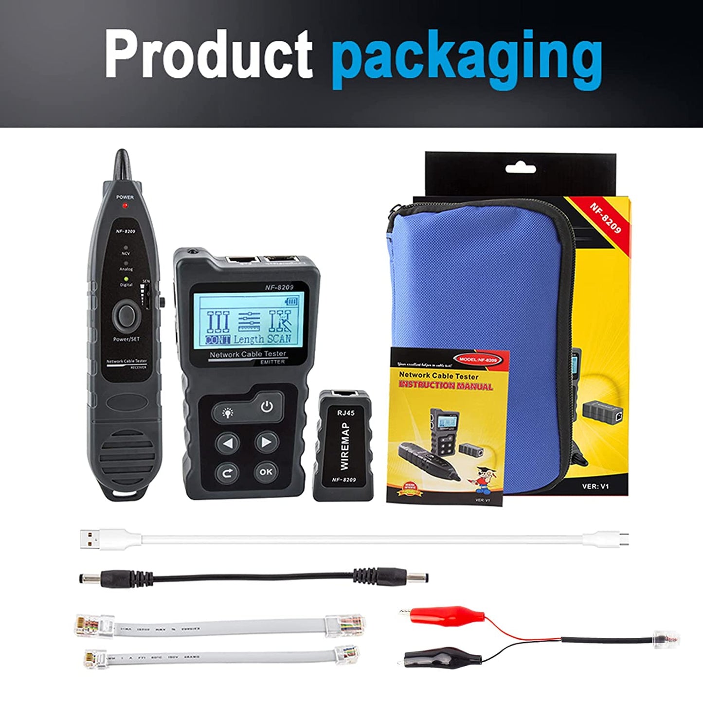 Advanced Cable Tester with PoE: A Multifunctional Wire Tracker and Network Cable Tester for LAN CAT5 and CAT6 - A Comprehensive Toner Tool Kit