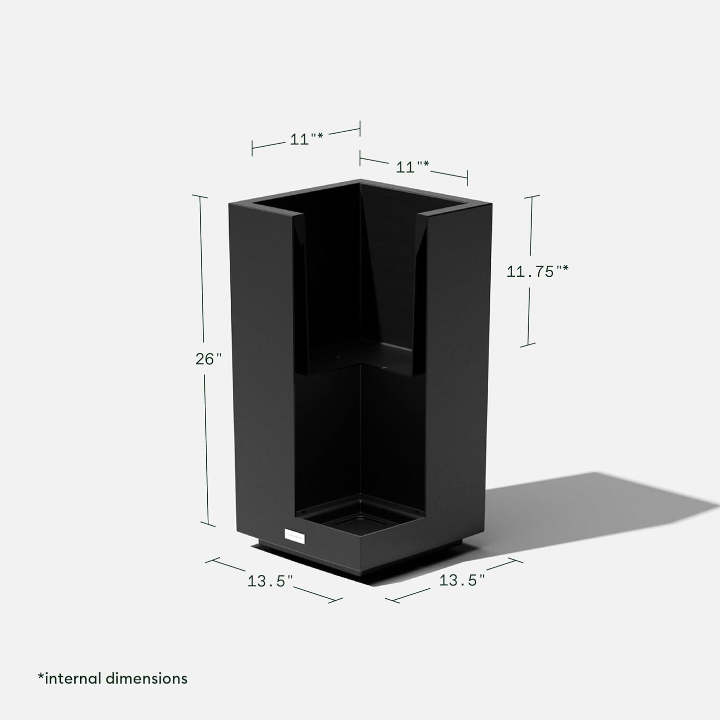 Block Series Pedestal Planter - Versatile Indoor or Outdoor Tall Planter for All-Weather Use - Enhance Modern Décor with Removable Insert Bucket - Ideal for Flowers, Tall Trees, and Faux Plants