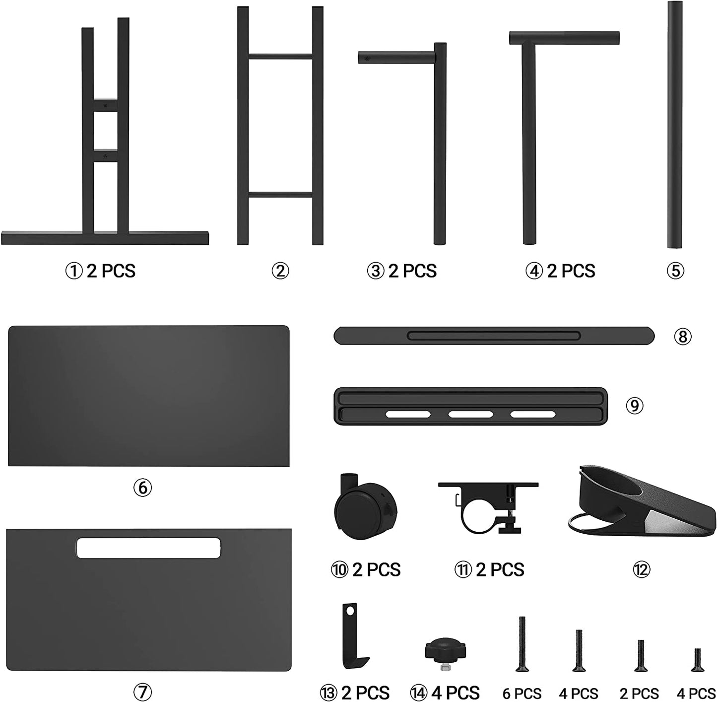 Mobile Standing Desk with Cup Holder: Portable, Adjustable Height, Rolling Desk for Home Office.
