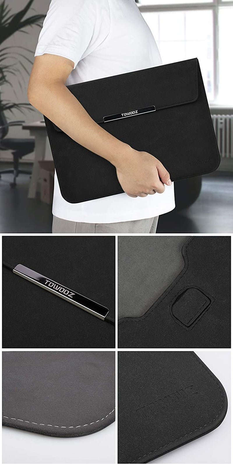 MacBook Air M2 Sleeve: Waterproof Laptop Sleeve Case for 2022 M2 Chip MacBook Air 13.6 Inch A2681 / MacBook Pro 13-13.3 Inch, Including Accessory Pouch