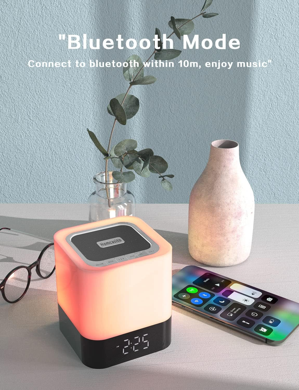 Dimmable Colorful Table Lamp with Touch Control, Night Light Bluetooth Speaker for Teenagers, Bedrooms, Gaming Rooms, Living Rooms, and Camping