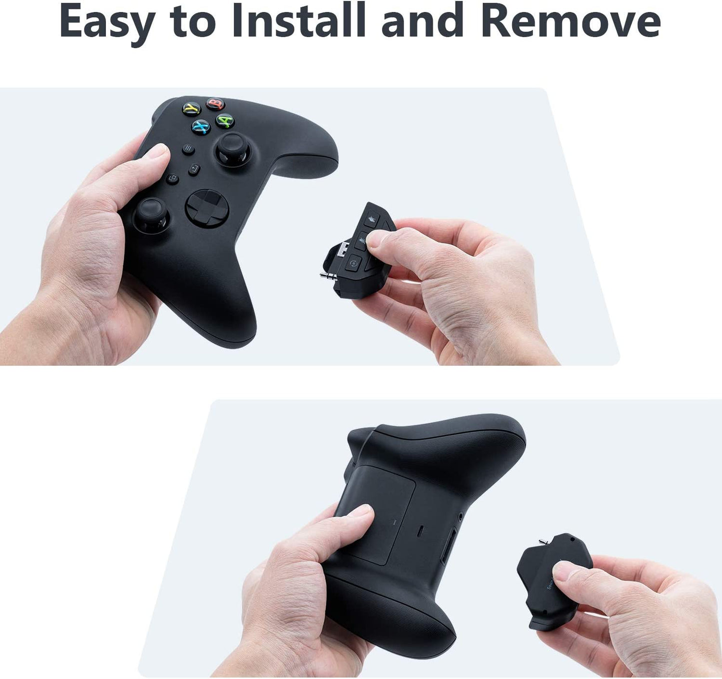 Sound Enhancer Adapter with 3.5mm Earphone Socket for Xbox One/S Headset Adapter, Compatible with Xbox One/Series S/Series X Controllers