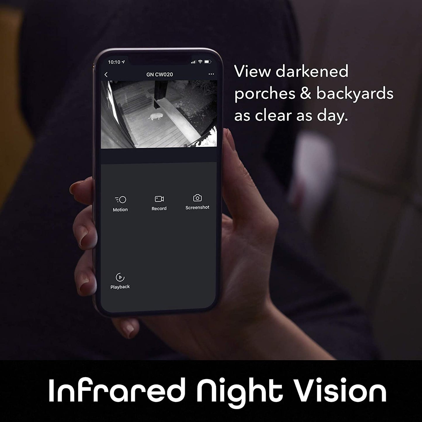 Outdoor Security Camera HD Hawk 2 - 1080P Wifi Surveillance Camera, Weatherproof IP66, Night Vision and Motion Detection, Works with Alexa and Google Assistant, No Hub Needed (Black)