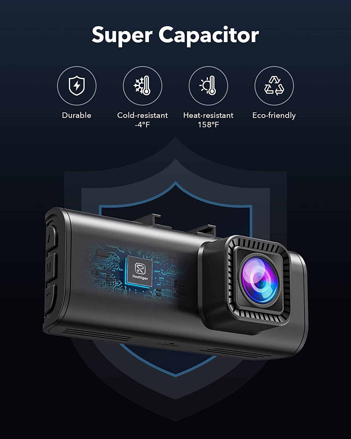Full HD Car Dashboard Recorder with 4K/2.5K Front Rear Camera, 3.18” IPS Screen, Wi-Fi GPS Night Vision Loop Recording 170° Wide Angle WDR - Includes Free 32GB Card