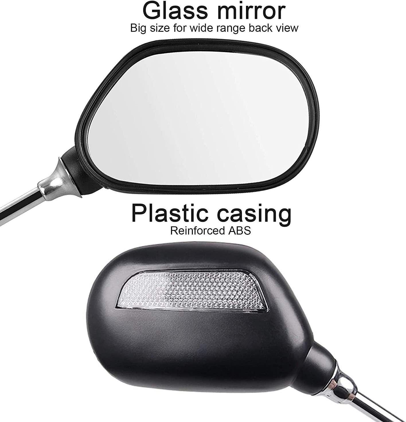 Mountain Bike Handlebar Mirrors: 1 Pair of HD Blast-Resistant, Adjustable Rotatable Glass Mirrors for Safe Rearview on Mountain Bikes and Motorcycles.
