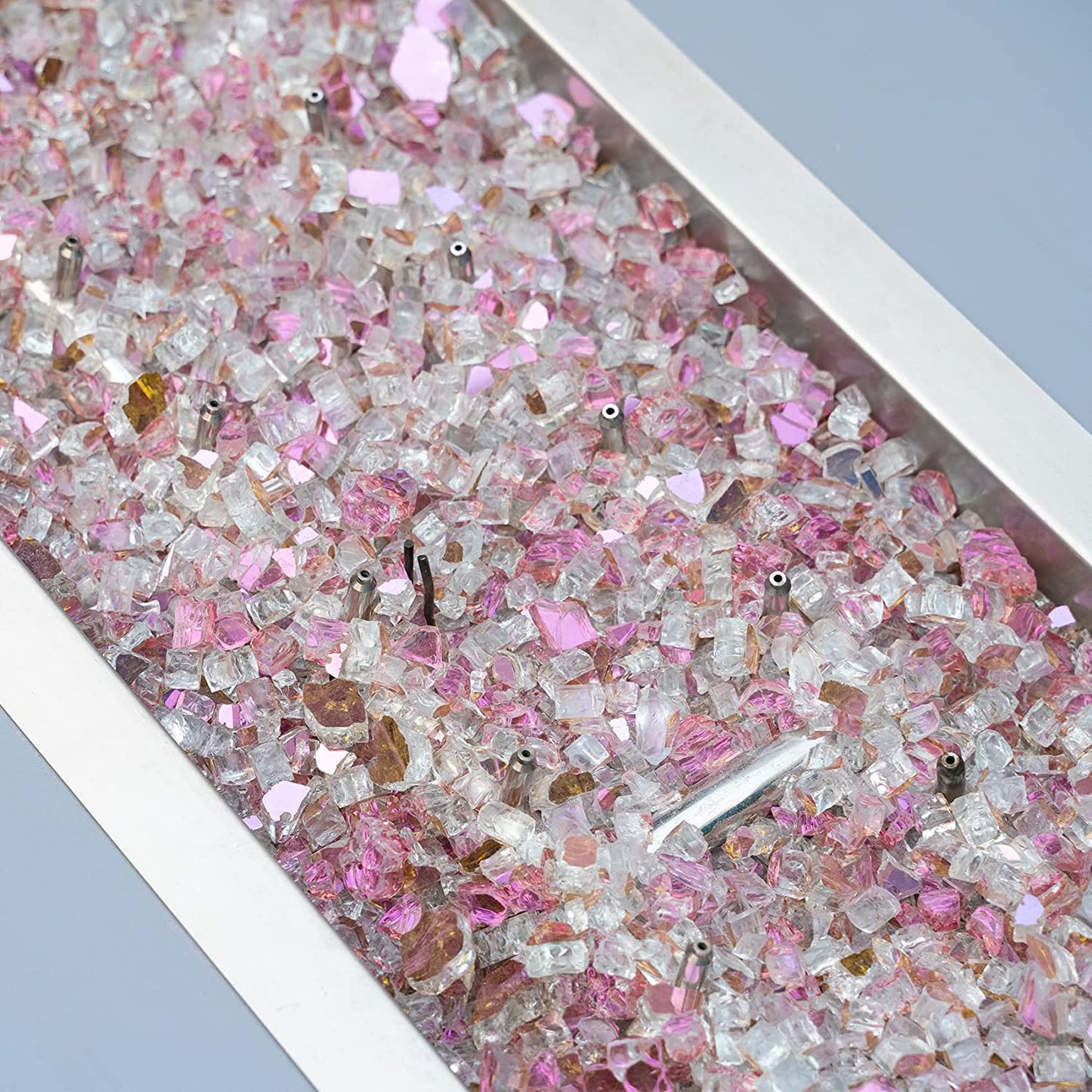 10-Pound Rose Gold Reflective Tempered Fire Glass - 1/2 inch for Fireplace Fire Pit