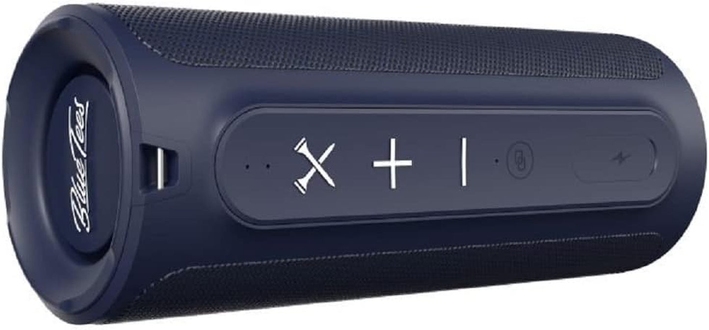 Magnetic Bluetooth Speaker Securely Attaches to Golf Cart - IPX7 Waterproof - USB Charge Out - Navy