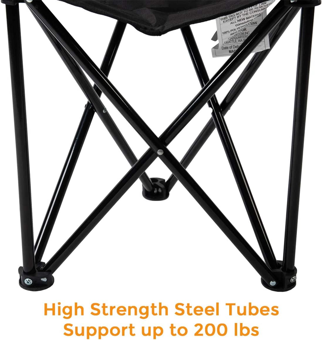 Folding Tripod Chair, a Lightweight and Portable Camping Chair that is easy to carry with the included Carry Bag. It's perfect for various outdoor activities such as Camping, Fishing, Hiking, and Hunting.