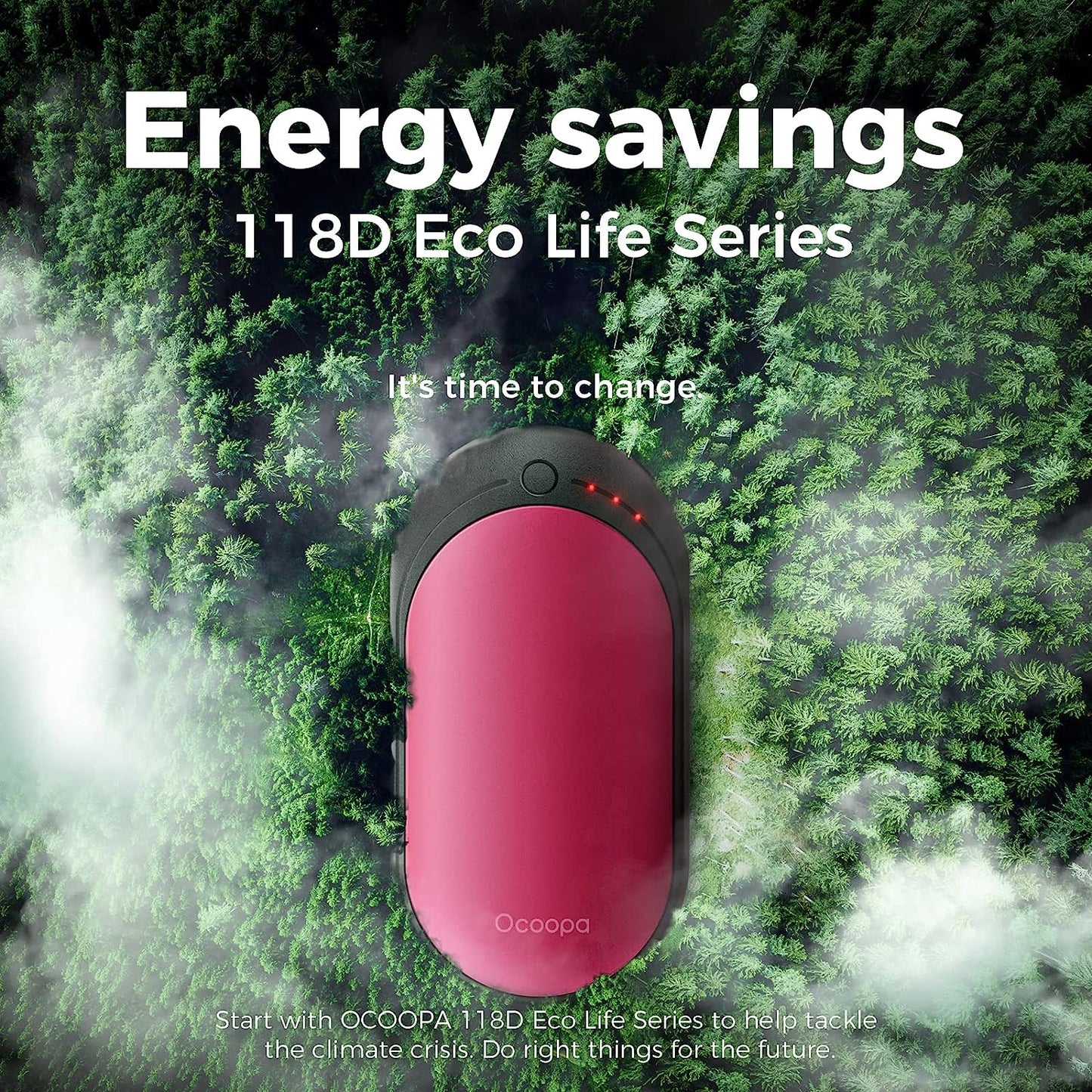 Rechargeable Hand Warmers - 5200mAh, Single/Double Side Heating, Energy-Efficient, Electric Reusable Portable USB Heater - Ideal Tech Gift for Outdoor Activities, Hunting, Golf, Camping, Heat Therapy, 1 Pack