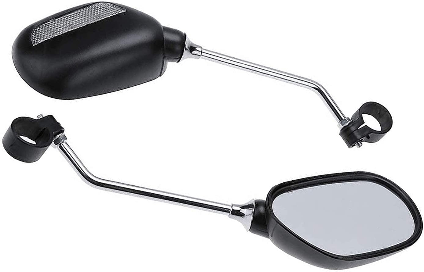 Mountain Bike Handlebar Mirrors: 1 Pair of HD Blast-Resistant, Adjustable Rotatable Glass Mirrors for Safe Rearview on Mountain Bikes and Motorcycles.