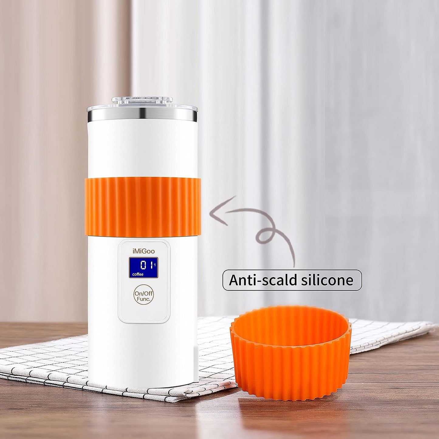 Single Serve Coffee Maker - Portable Design - Doubles as a Tea Maker - Electric Kettle with 17 oz Capacity - Constructed from Stainless Steel for Durability and Versatility.