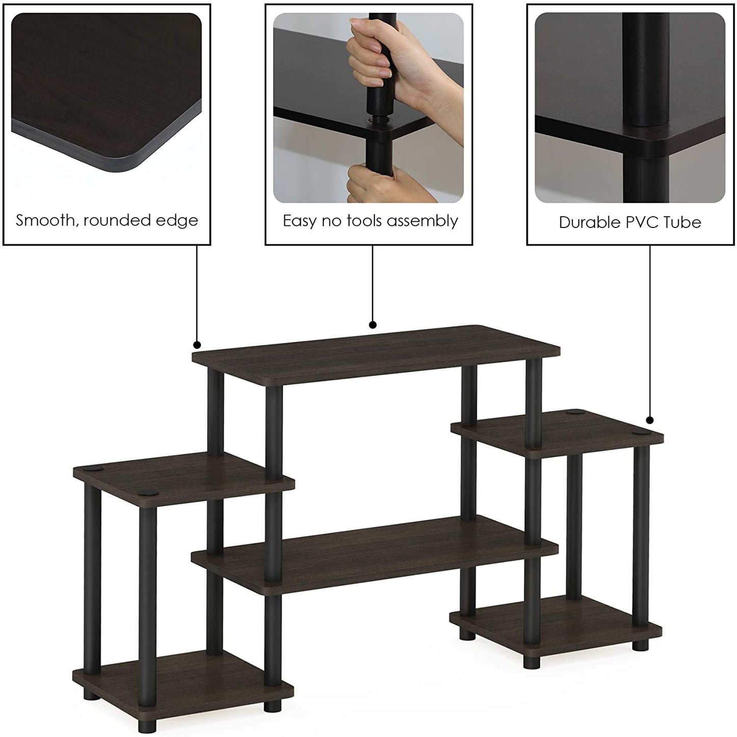 Entertainment TV Stand Multi Level (no Tools Required)