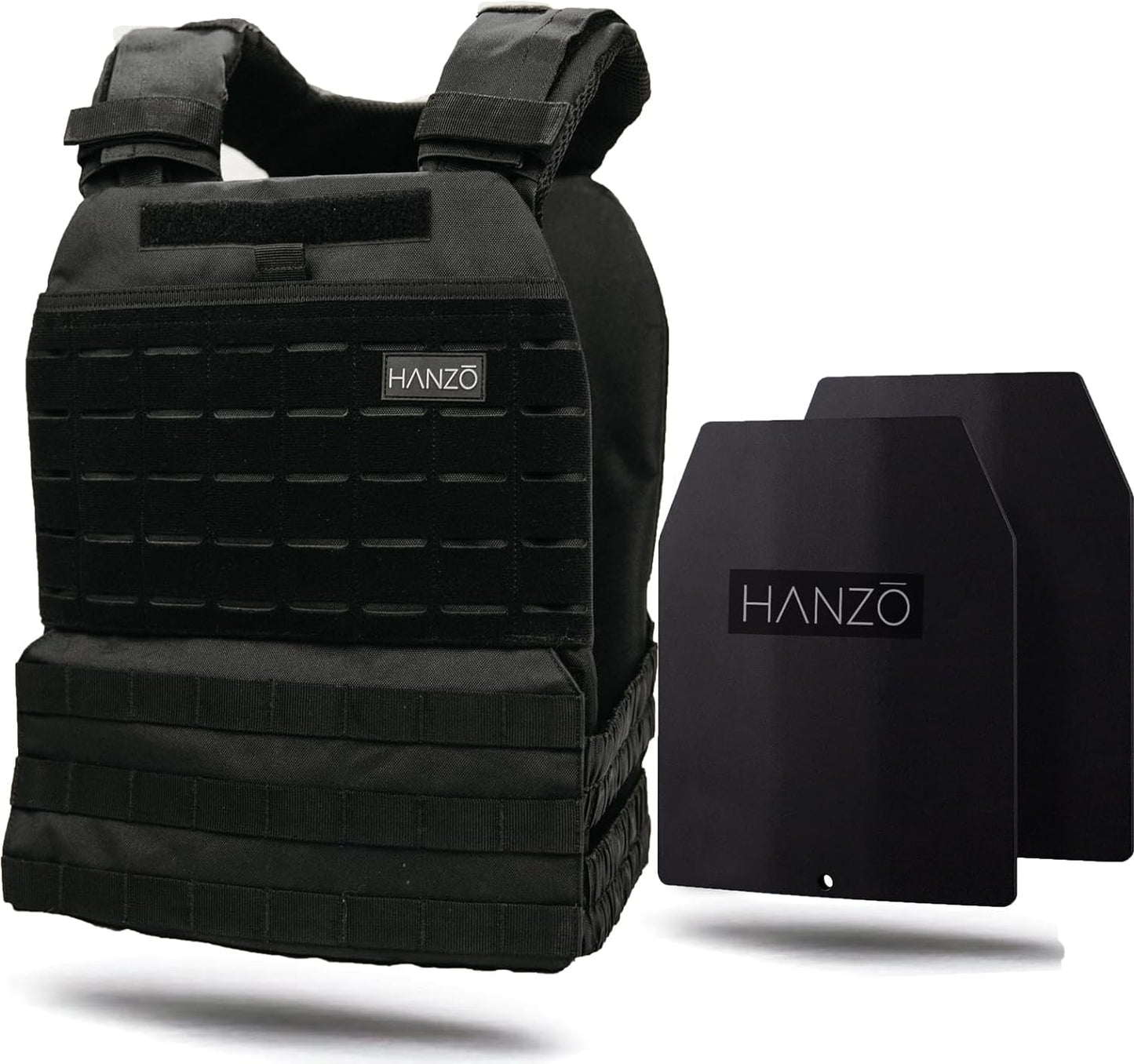 Premium Weighted Vest, Workout Weight Vest with Weights Included. Weight Vest for Men 14lb/20lbs, Workout Plate Vest, Crossfit, Gym, Running