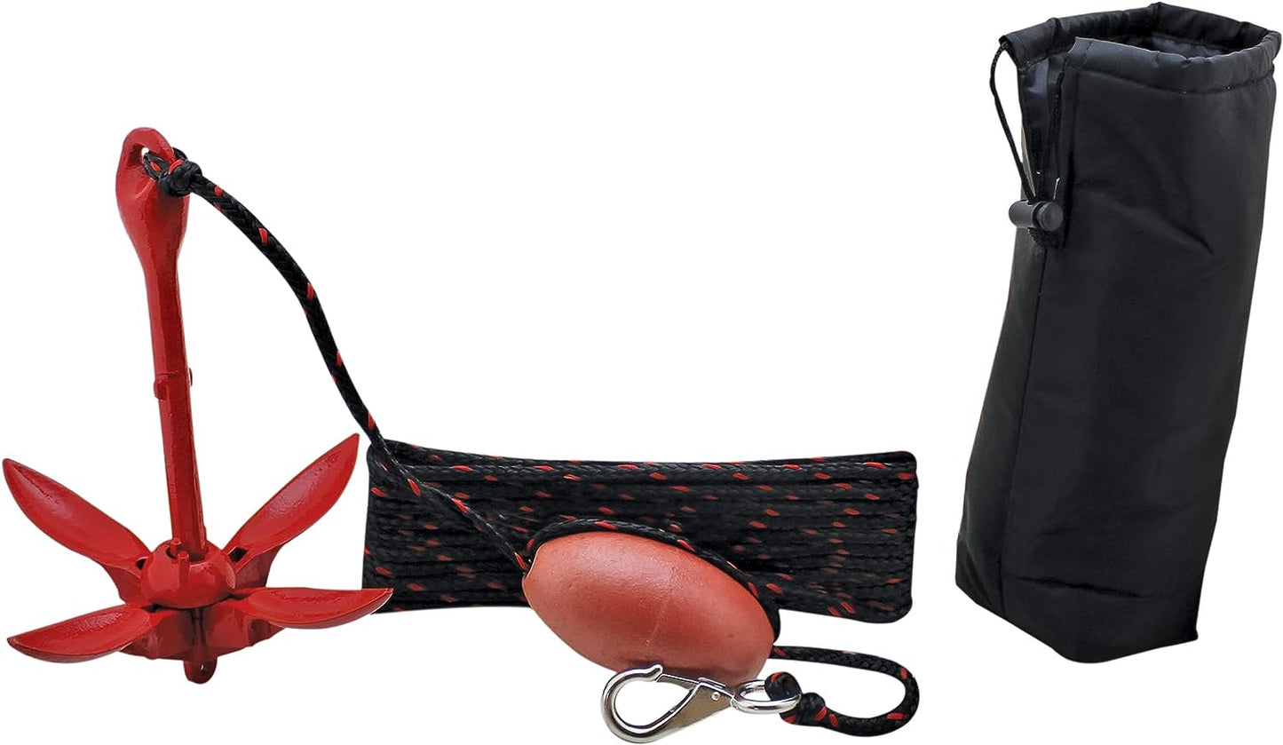 Complete BoatTector PWC Anchor Kit with Rope/Marker Buoy/Storage Bag