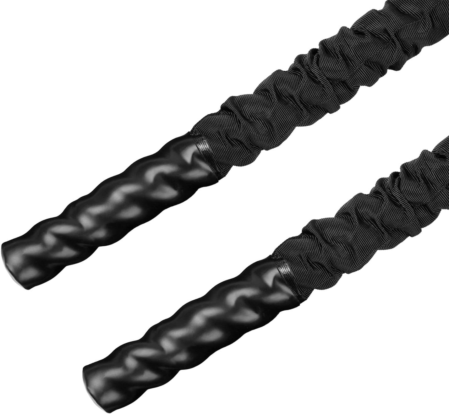 Heavy Battle Exercise Training Ropes - 1.5/2 Inch Diameter, 40/50 Ft Length. Ideal for Home Gym Workouts, Strength Training, Muscle Building.